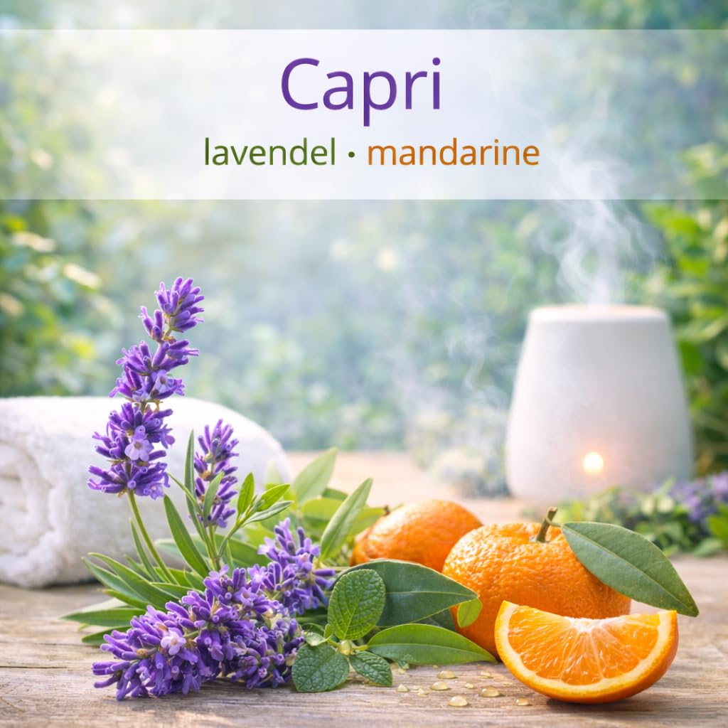 Ätherische Ölmischung Capri 500 ml – Lavendel & Mandarine – naturrein – für Saunaaufguss, Diffusor & Duftlampe