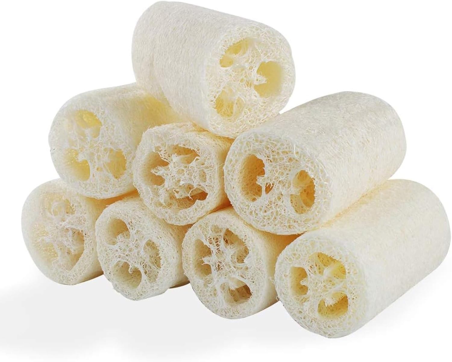 8pcs Organic Loofah Sponge,Natural Loofah Sponge,Organic Luffa,Organic Sponge Bath for Shower Scrubbing and Kitchen Cleaning (Color : White, Size : 15cm)