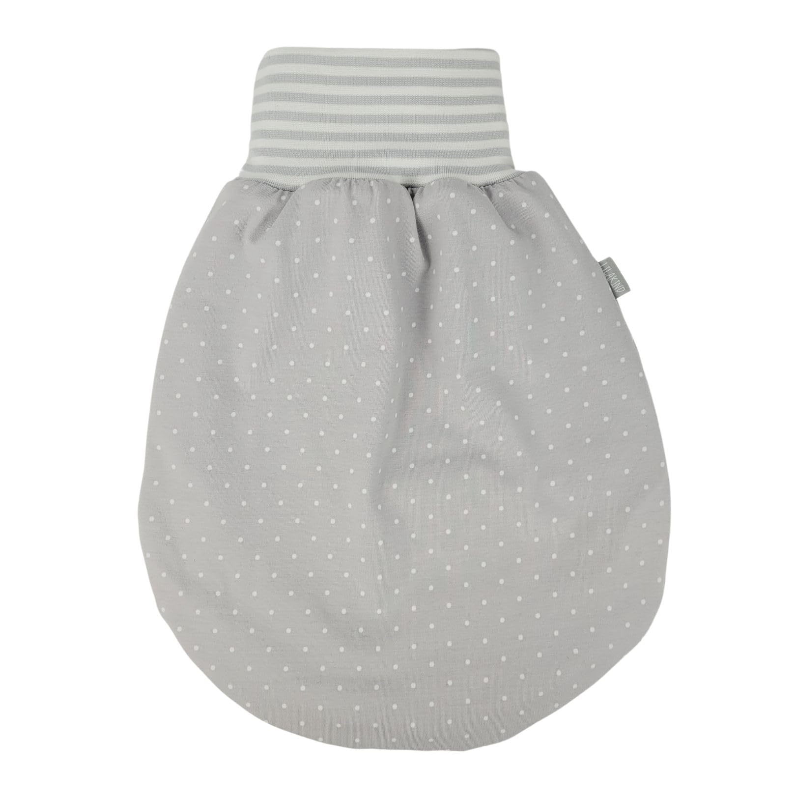 Lilakind“ Baby Kinder Winter Schlafsack Strampelsack Pucksack Gefüttert Jersey Punkte Grau Gr. XXL