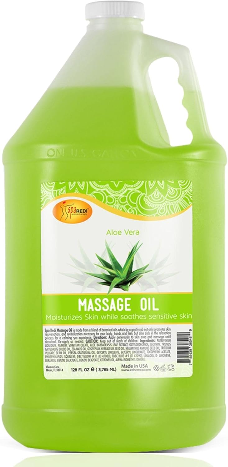 SPA REDI Massage Oil, Aloe Vera, 128 Oz Professional