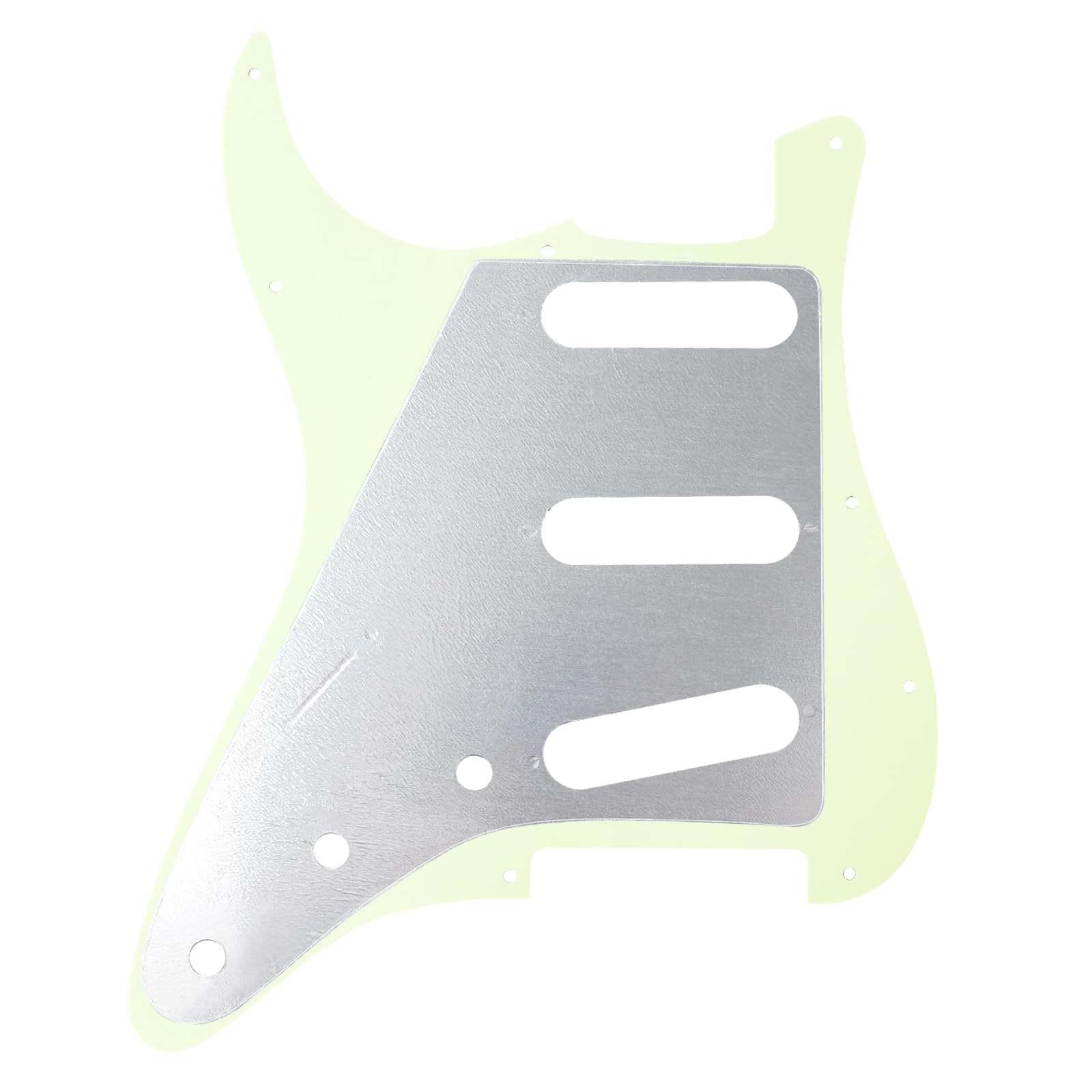 Banworks 3 Ply Strat SSS Pickguard 11-Hole Electric Guitar Pickguard Scratch Plate for USA/Mexican Modern Style Standard Stratocaster ST JT/HB-01 Ivory - Image 3