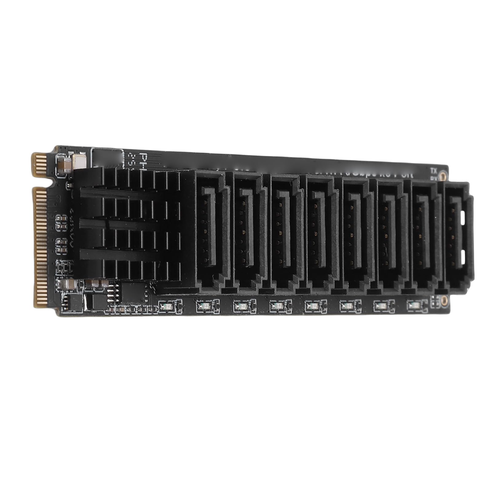 Generic Carte D'extension PCIe M.2 Key vers 8 Ports Serial ATA pour des Performances à Haute Vitesse pour Les Serveurs Domestiques et Les Serveurs Multimédias