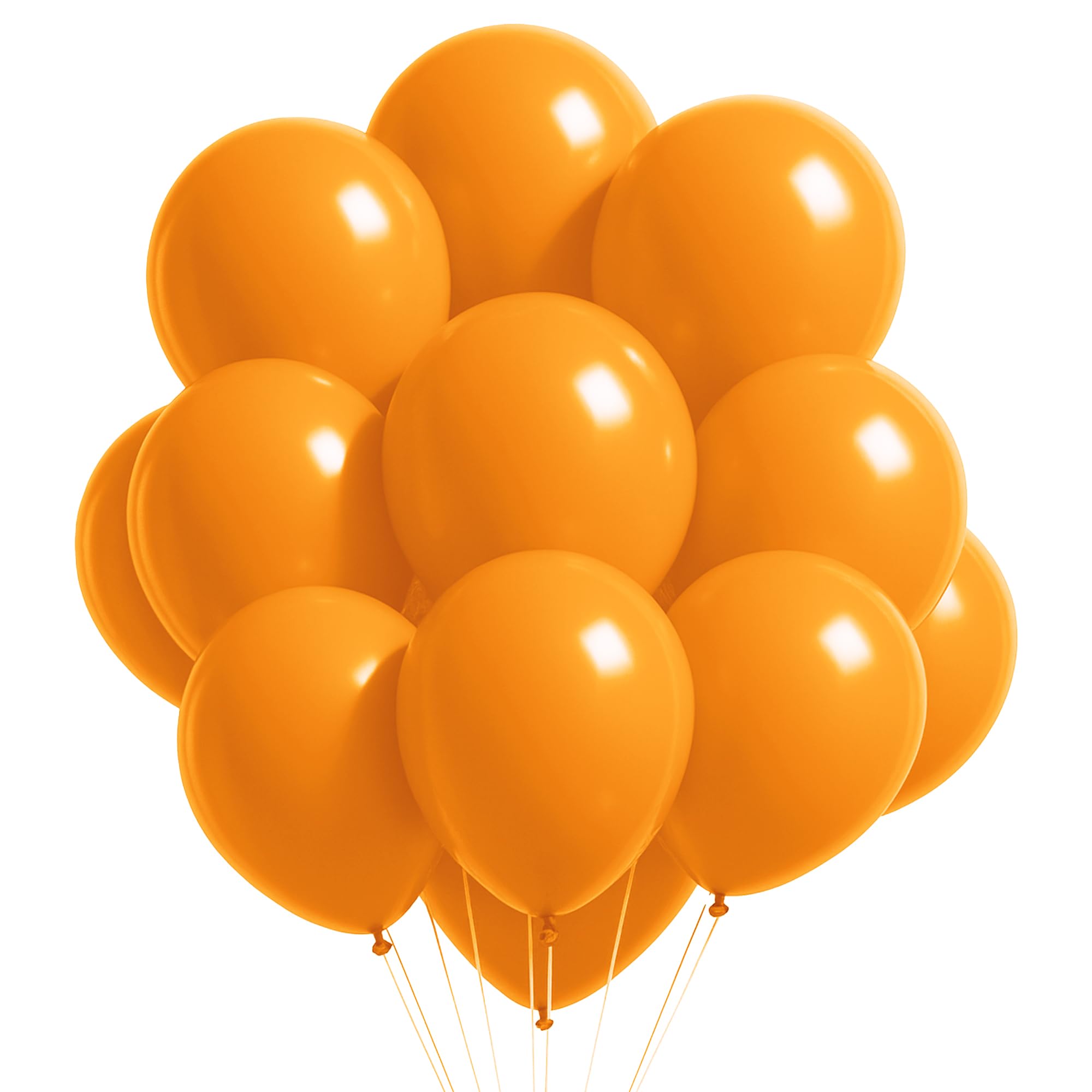 WedDecor 500pcs Orange Latex Balloon 10" Large Helium Grade Balloons Birthday Balloons for Kids Party Anniversary, Wedding Decoration Event Supplies Accessories โ image 1
