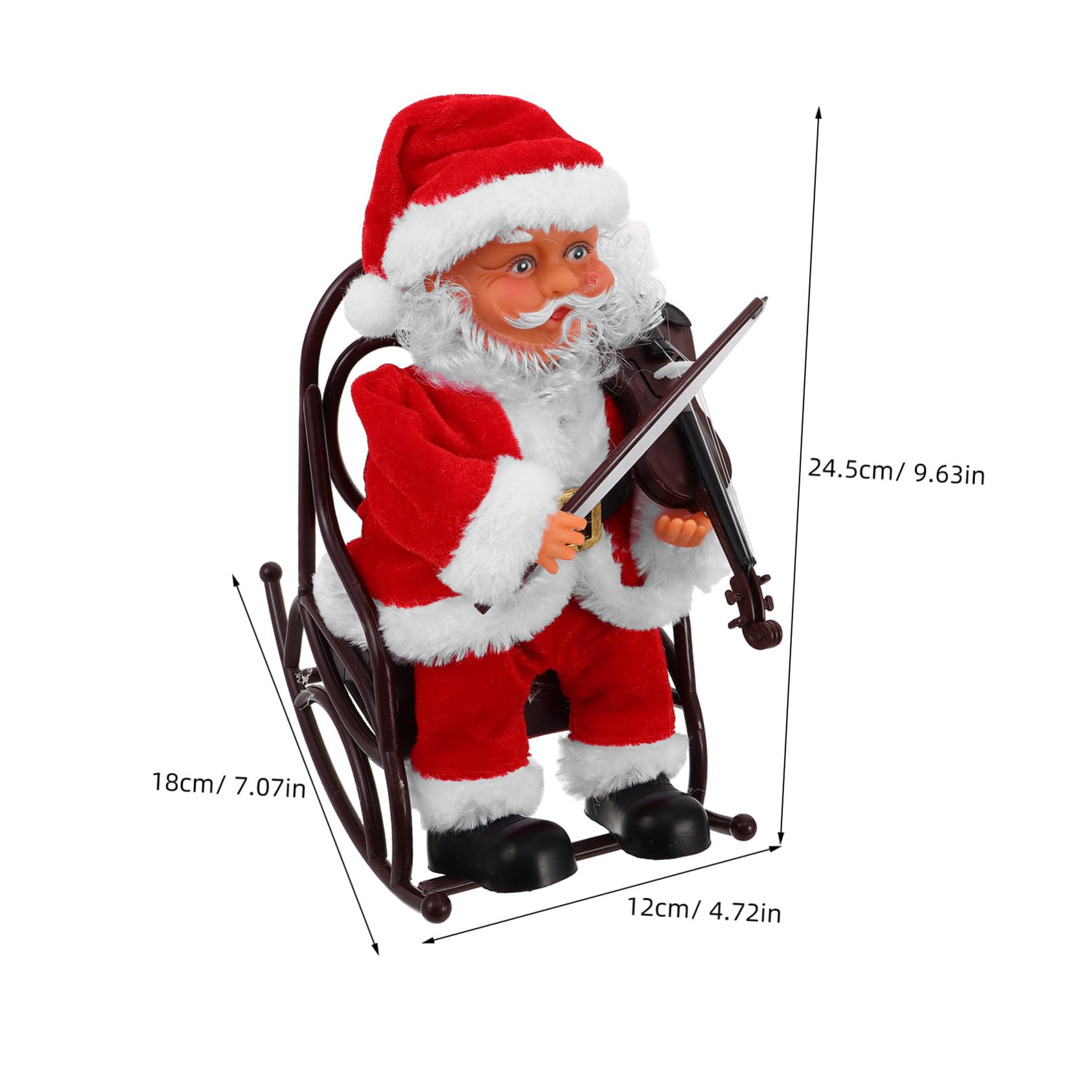 ERINGOGO Jouet Père Noël Électrique Et Musical pour Fêtes De Noël sur Fauteuil Roulant en Plastique Solide Décoration Festive pour Garçon Et Filles Et Adultes