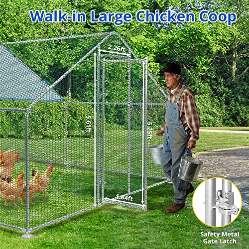 Large Chicken Coop With Waterproof Cover, Pawgiant Durable Metal Walk-In Chicken Run, 13 X 10 X 6.5Ft Heavy Duty Chicken Coop For Poultry, Ducks, Rabbits, And Geese Outside #TOP2