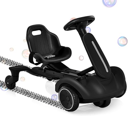 Scooter Vespa para niños, motocicleta eléctrica a batería con ruedas de entrenamiento, auto de deriva para niños de 6 V con giro de 360 y 2 alturas