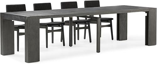 Miniatura 16 de Transformer Table - Mesa de comedor extensible de madera maciza, asientos 2-12, mesa de comedor extensible, muebles que ahorran espacio, muebles de