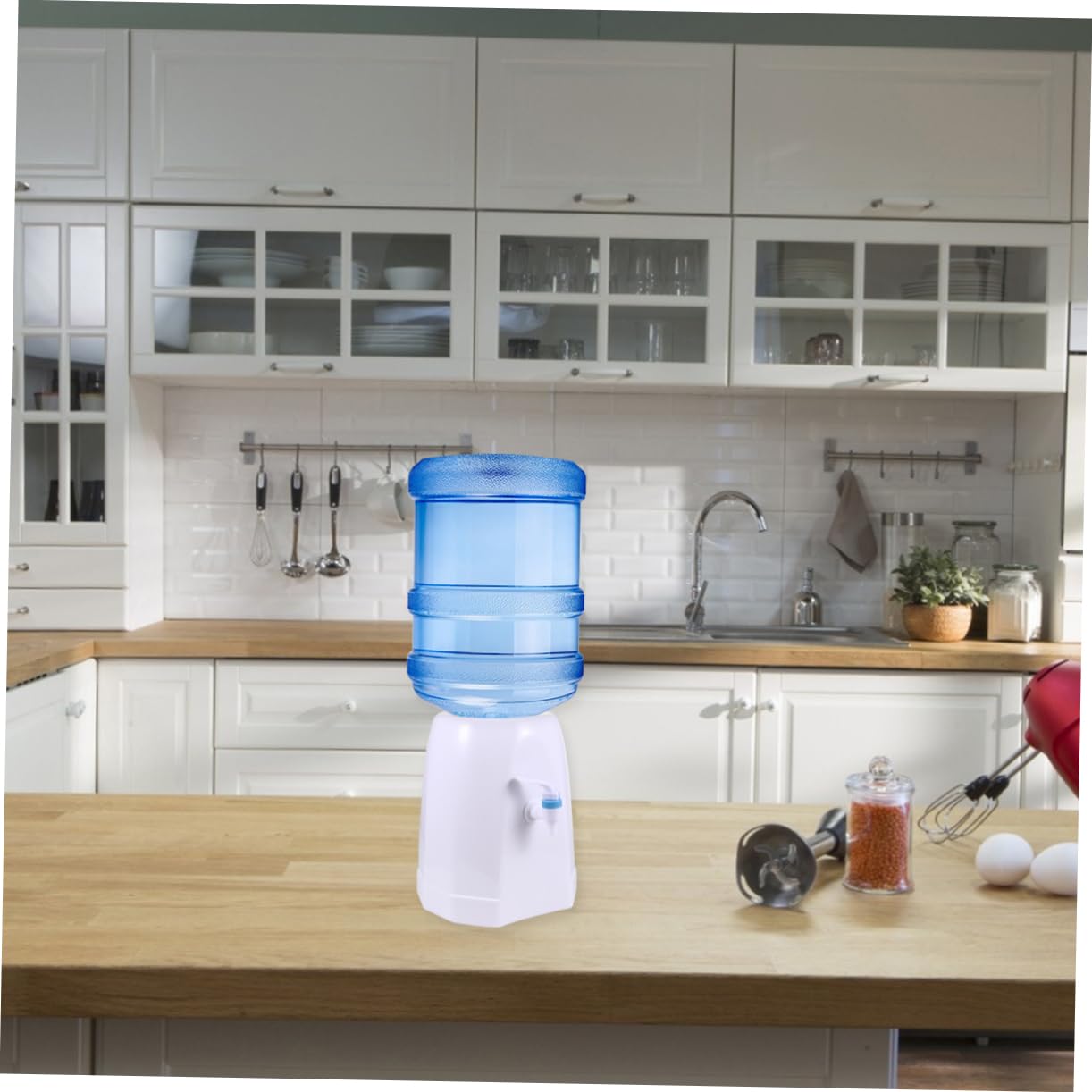 IWOWHERO Compact Water Dispenser Bracket Durable Plastic for Desktop Drinking Fountain Energy-saving No-electric Device for Office/outdoor