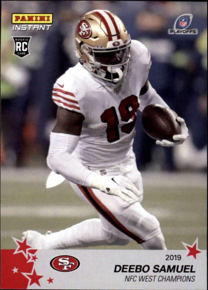 2019 Panini Instant Football Playoffs #204 Deebo Samuel San Francisco 49ers RC Rookie Print Run 91 NFC West Champions Official NFL Trading Card