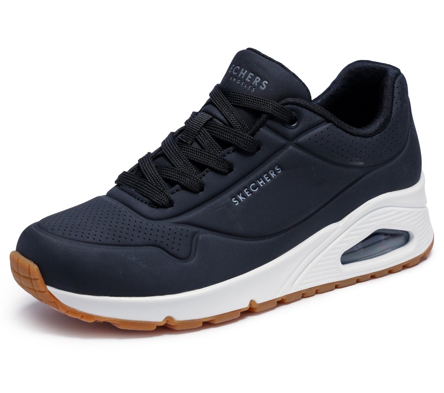 Skechers Women's Uno Stand On Air Trainers, Black, 3.5 UK Wide