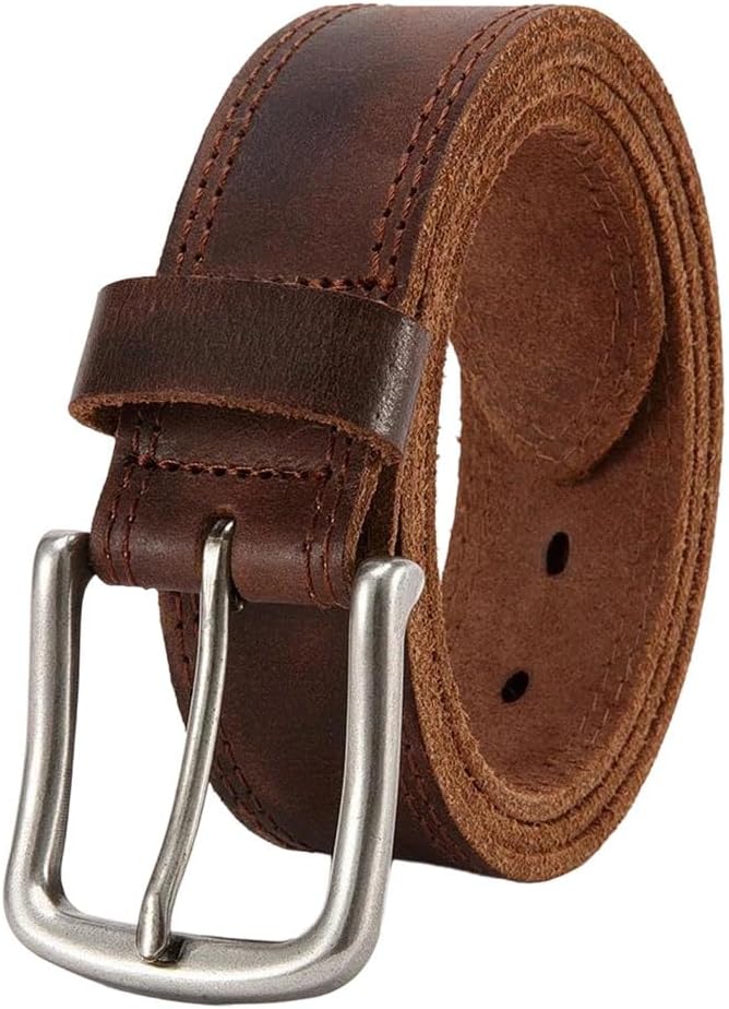 Men's Genuine Leather Pin Buckle Jeans Belt Casual Business Cowboy Waistband Fashion