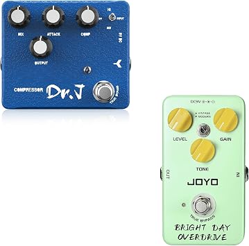 دواسات جيتار JOYO JF-25 Blues Overdrive True Bypass ودواسة ضاغط D55 وتعزيز نظيف مع 3 نطاقات EQ