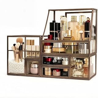 Hersoo Juego de cajones apilables de latón an...