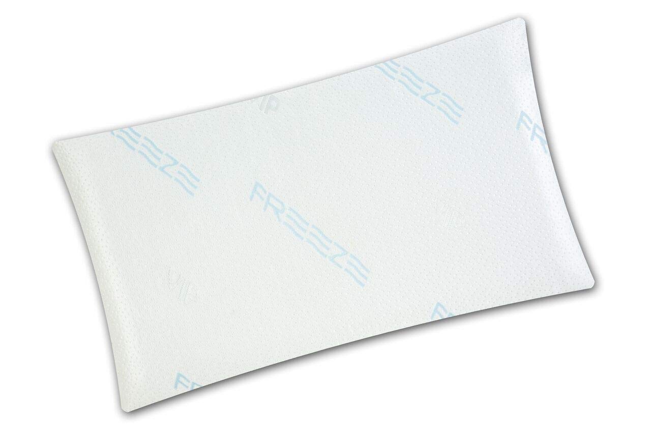 V.I.P. VERY IMPORTANT PILLOW - Cuscino VIP, Effetto Fresco, 42x72, Bianco 100% Viscolattice, Made in Italy, Federa 70% Poliestere, 30% Freeze, C.856090