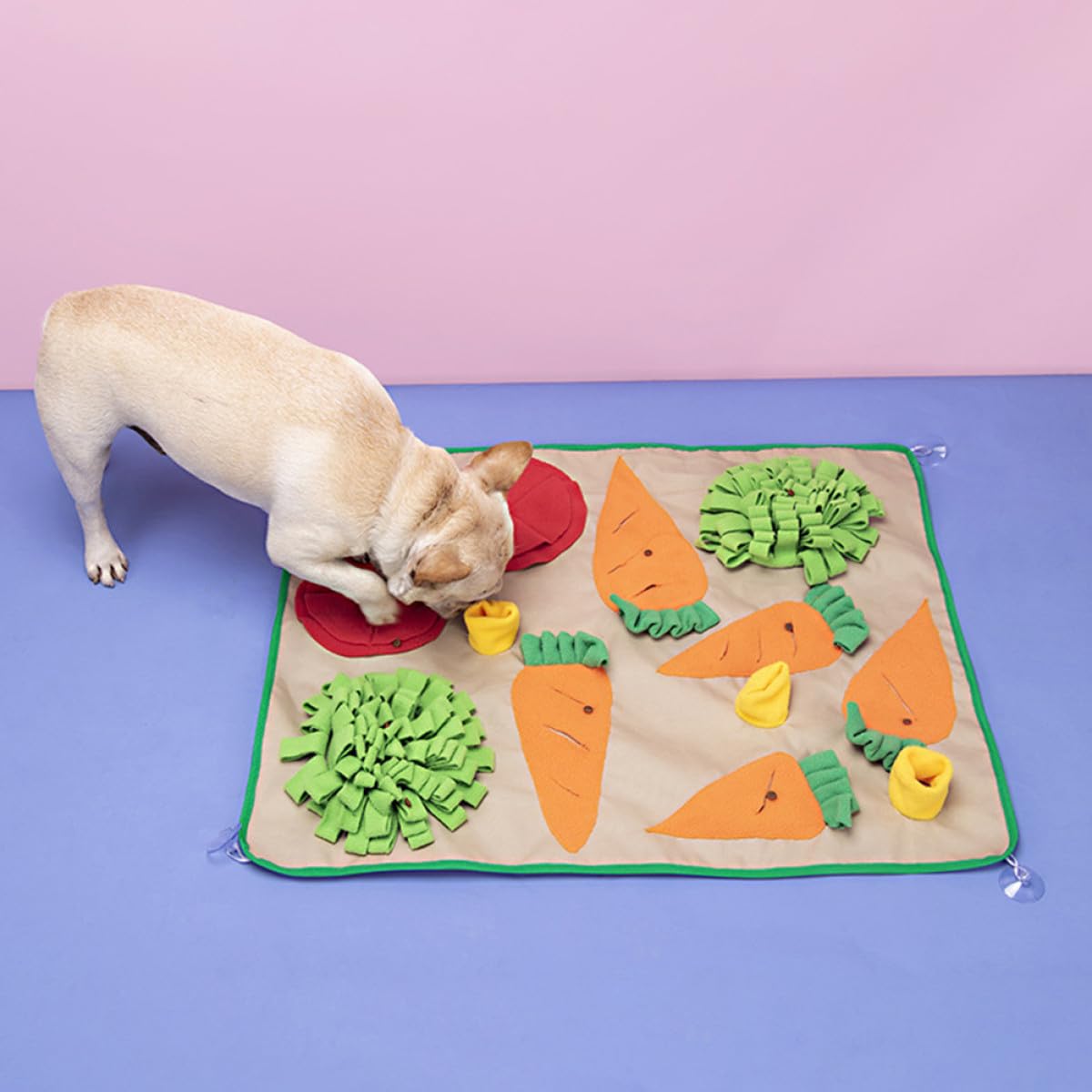 CLISPEED Interaktive Futtermatte für Hunde aus Polarfleece mit Natürlicher Such und Futterfunktion als Kreatives Schnüffelspielzeug zum Fördern der Artgerechten Beschäftigung
