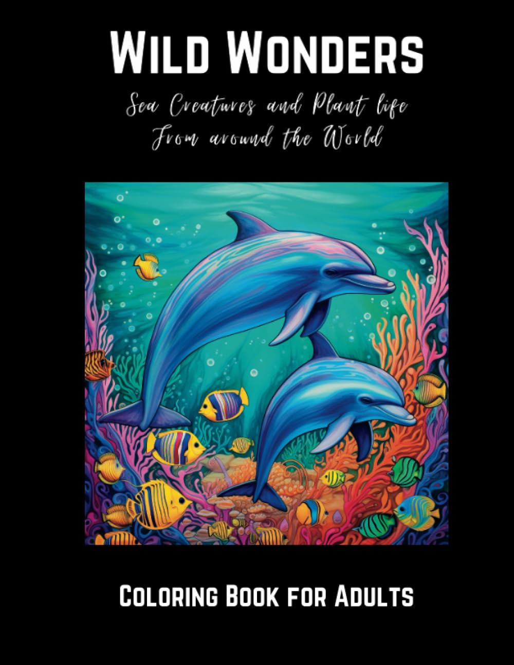Wild Wonders: Sea Creatures and Plant life From around the World: A Coloring Book for Adults (Wild Wonders: An Exotic Journey)