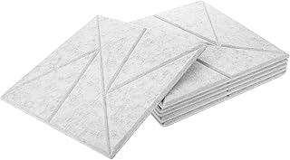 Vaguelly 6pcs Acoustic Panels Soundproofing for Music Gaming Rooms Easy Install Ceiling Wall Absorption