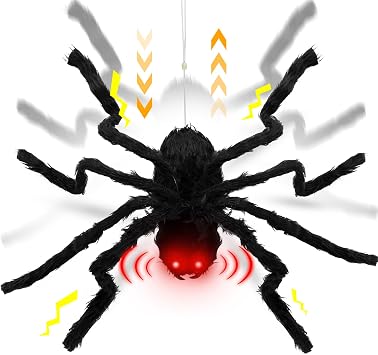 24 Halloween Animatronics Giant Spider Up and Down Automatically