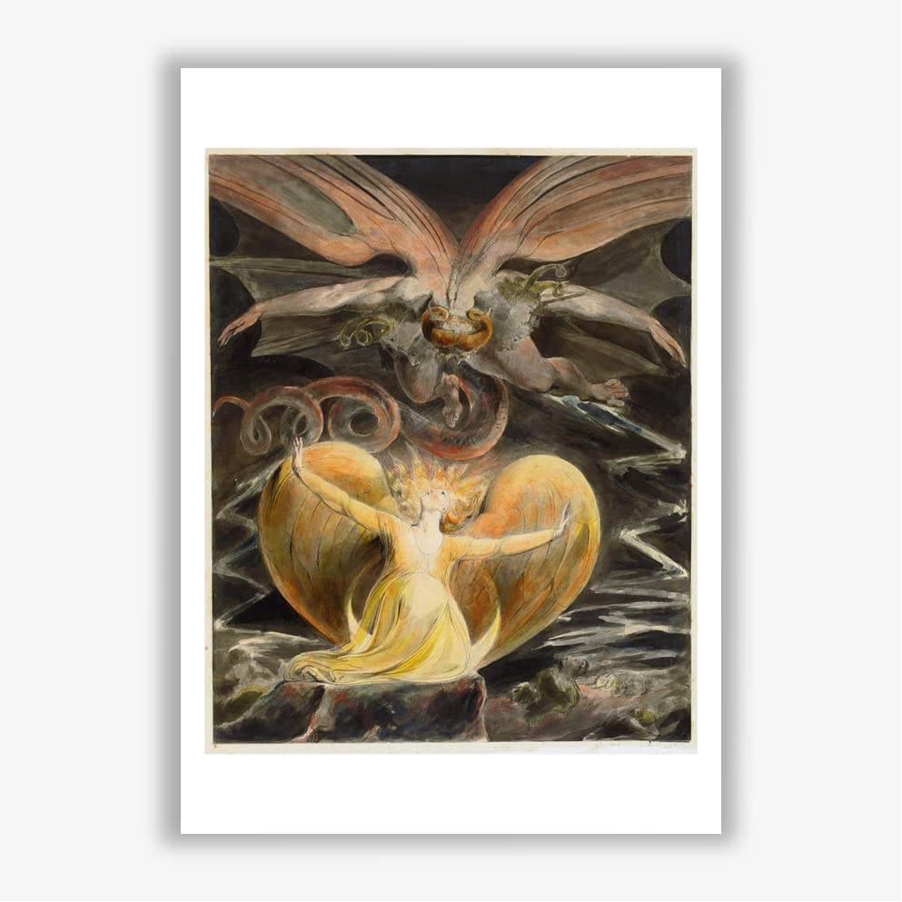 Grand dragon rouge William Blake poster mural impression giclée - 2