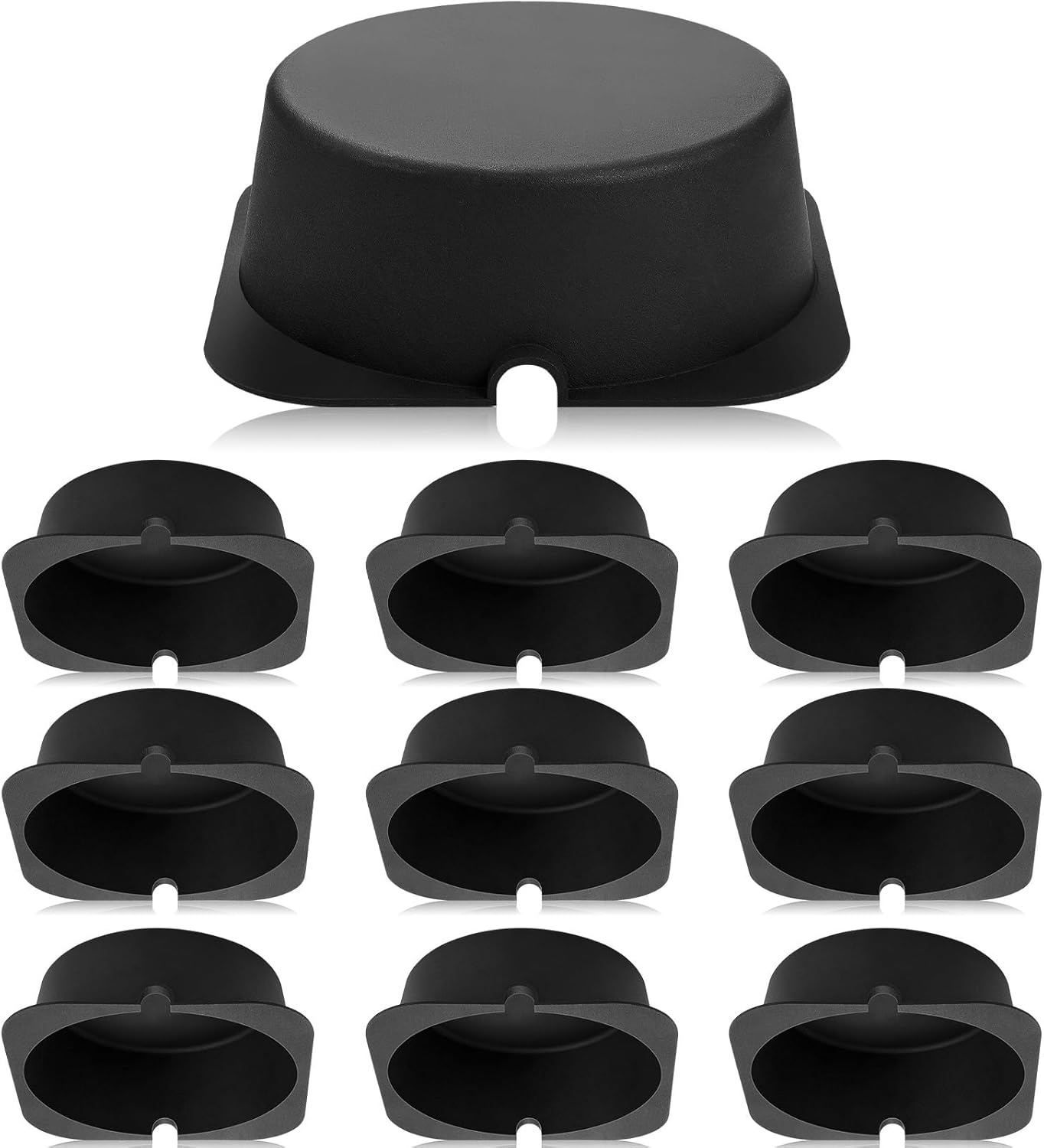 Tuanse 10 Pcs Recessed Light Cover for 6 Inch Lighting Fixtures 8.6 x 8.6 x 2.9 Inch Fire-Resistant and Energy-Saving Light Insulation Protect Cover for Attic (Black) 8.6 x 8.6 x 2.9 Inch Black 10