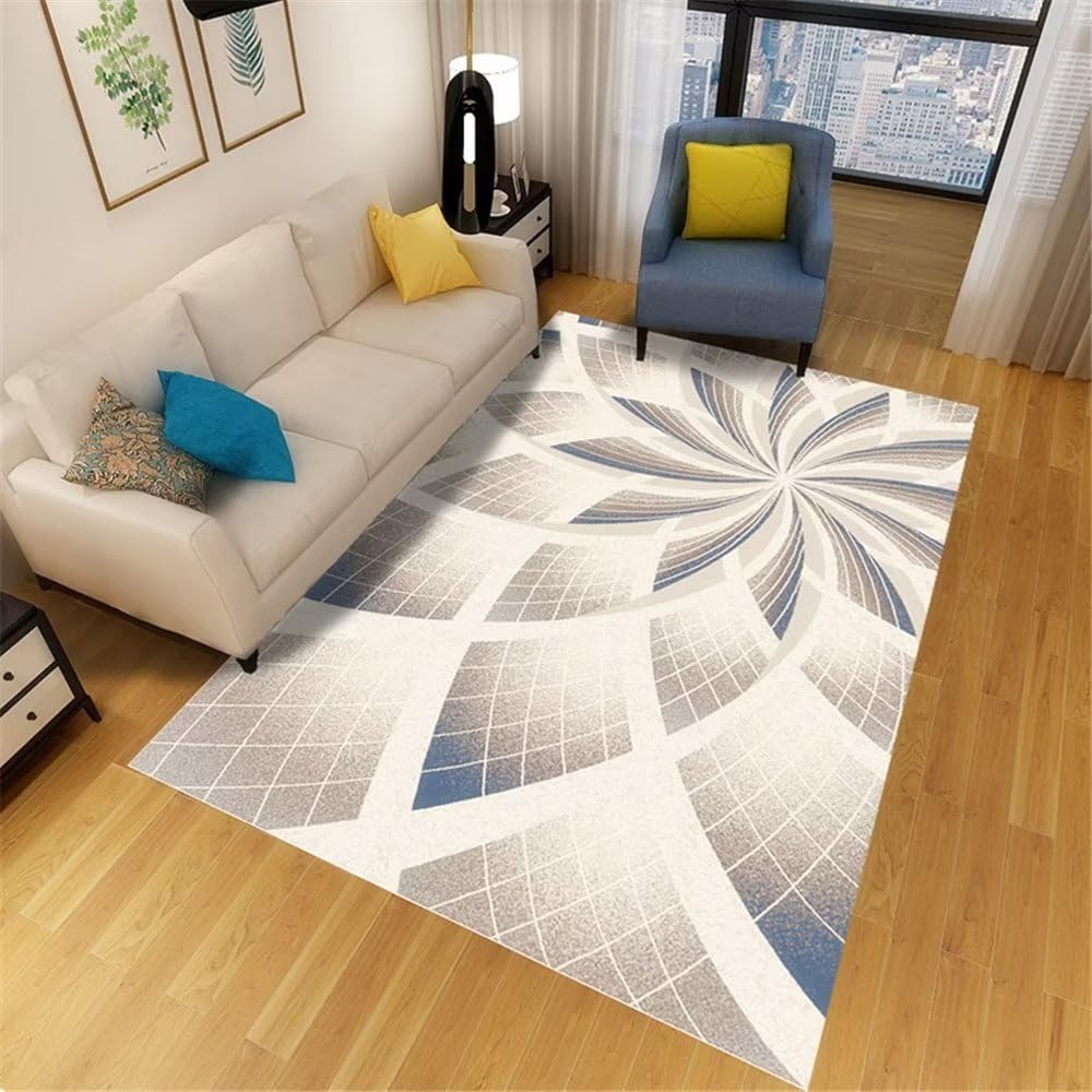 Moquette chambre bleu tourbillon tapis rectangulaire 40x60cm pour ado