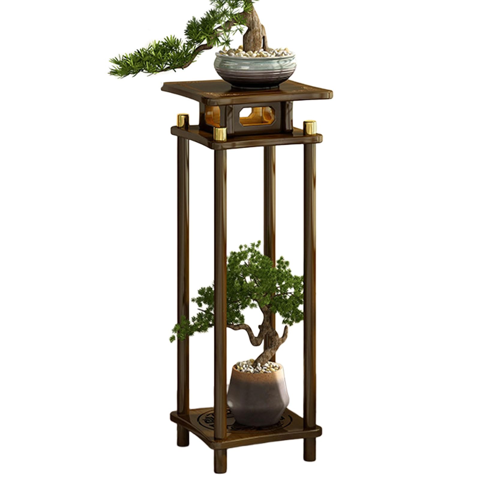 Support à plantes en bambou de style chinois pour salon zen