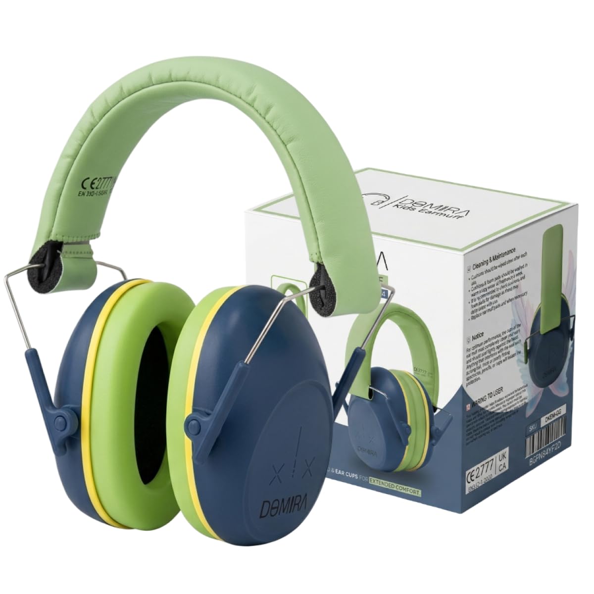 Domira Dark Blue Kids Ear Defenders – Noise Cancelling Headphones For Autism, Hearing Protection Earmuffs Snr 24Db For Children Age 2–14, Adjustable & Comfortable – 4 Colour Options (Dark Blue)