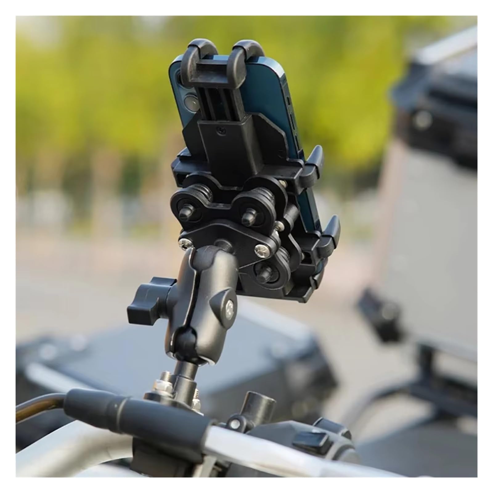 Moto Supporto Navigatore GPS Moto Supporto Per Telefono Per Manubrio Staffa GPS Antiurto Scooter Morsetto Universale Antivibrante Per Smartphone Porta Telefono Moto