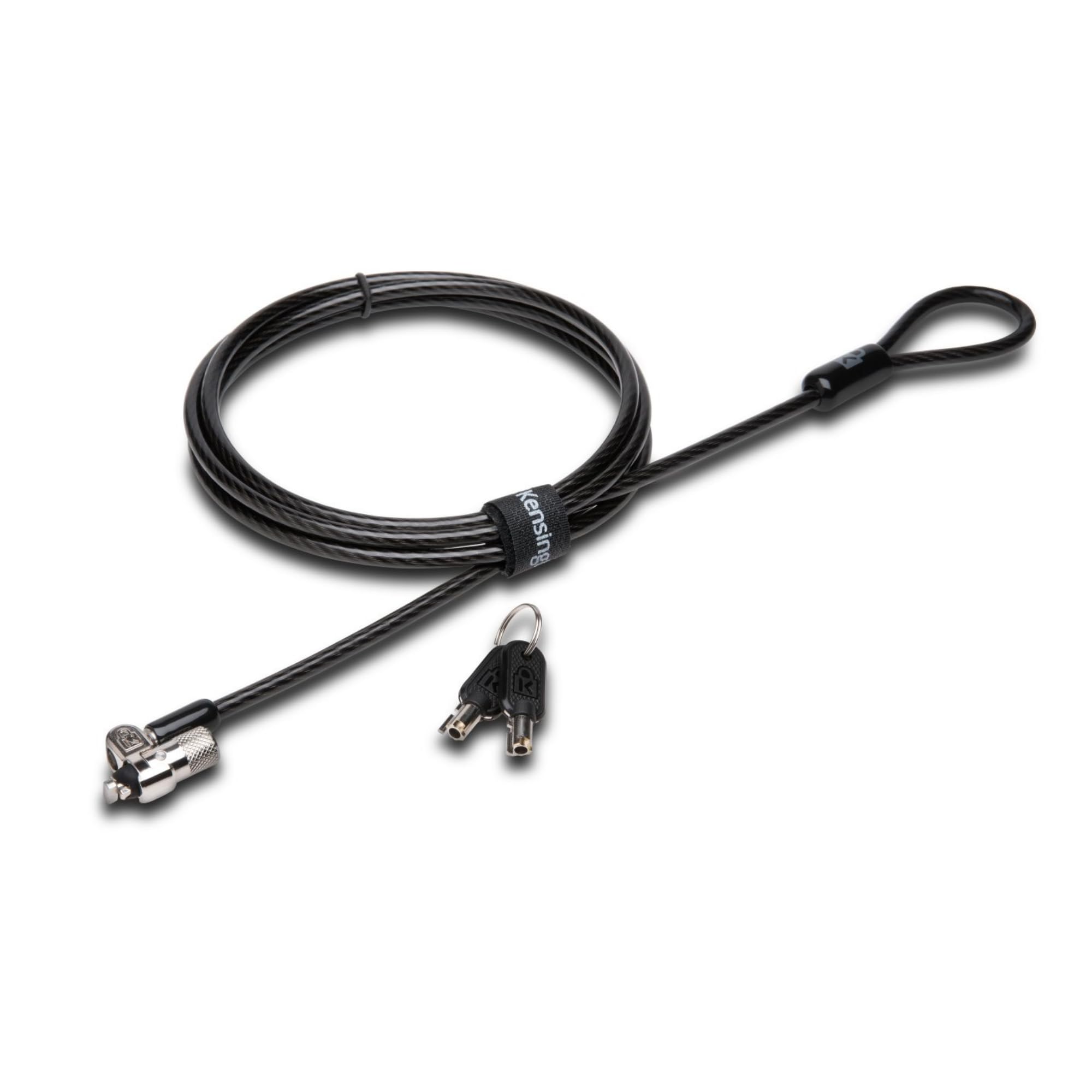 Kensington MicroSaver 2.0 - Cable antirrobo (Negro, Metálico, Llave, Portátil, Barra en T, Carbono, Acero, 1 cm)