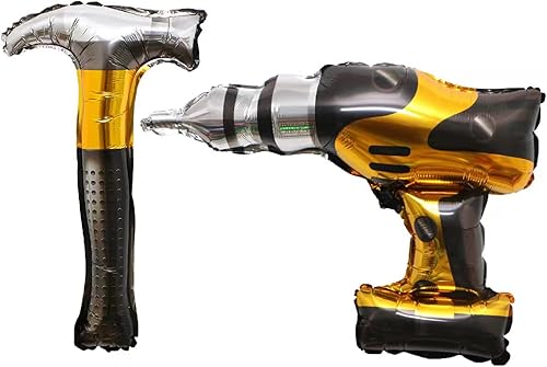 Miniatura 2 de 4 globos de aluminio de martillo para la construcción de automóviles, decoración de fiestas temáticas de cumpleaños, baby shower