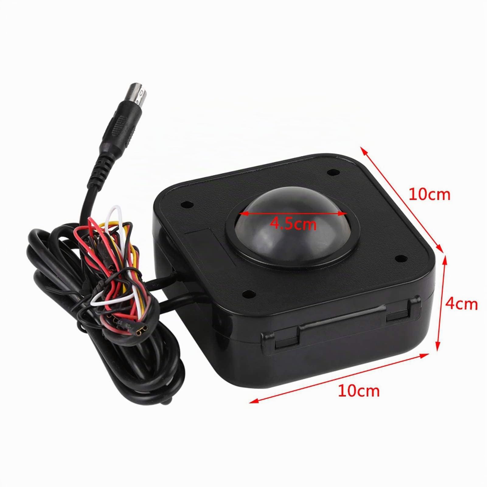 WANGCL Ratón redondo LED Trackball de 4,5 cm, conector PS/2 PCB, con cable USB Trackball para Arcade