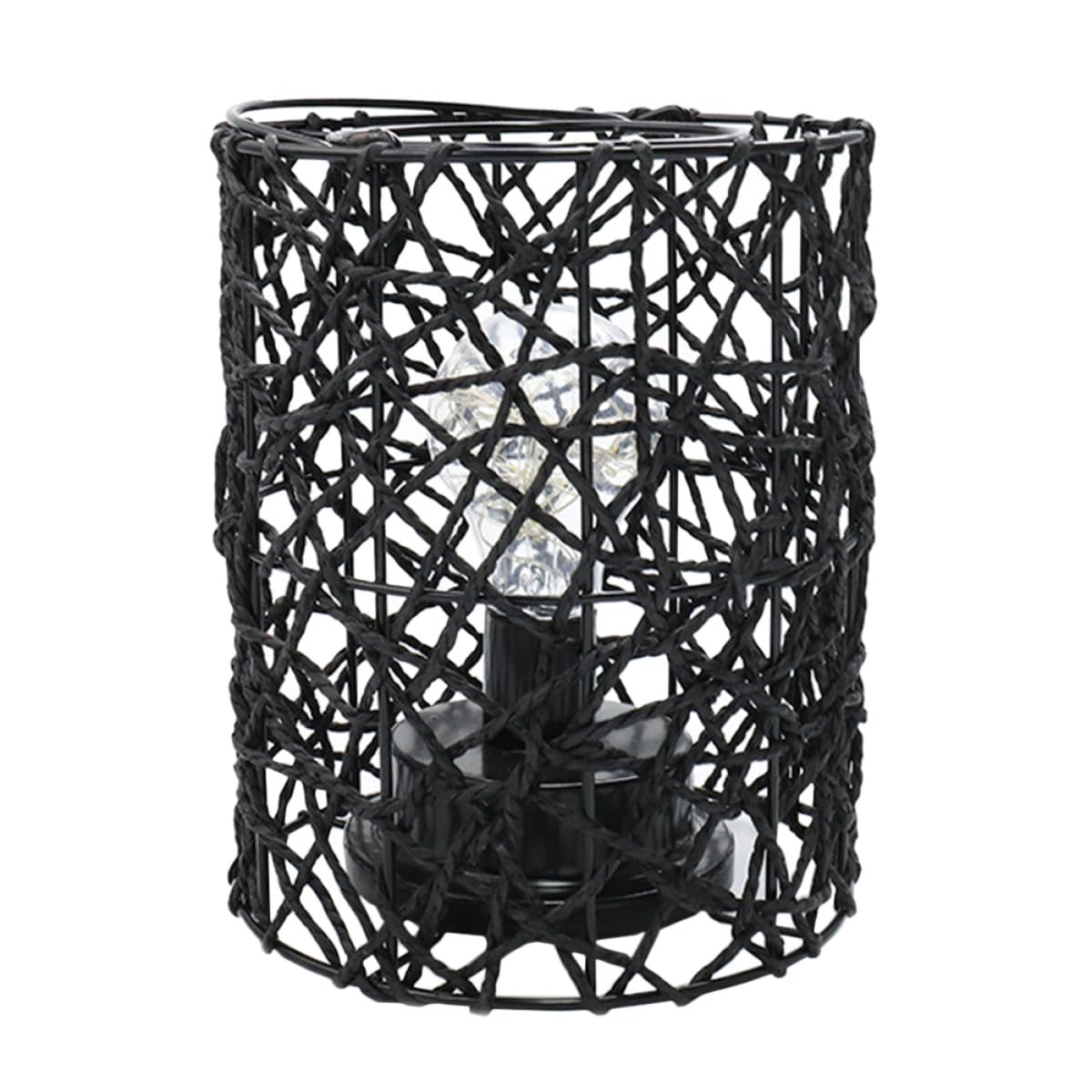 Nordic Style Wrought Iron Rope Woven Desk Lamp, Handmade Iro