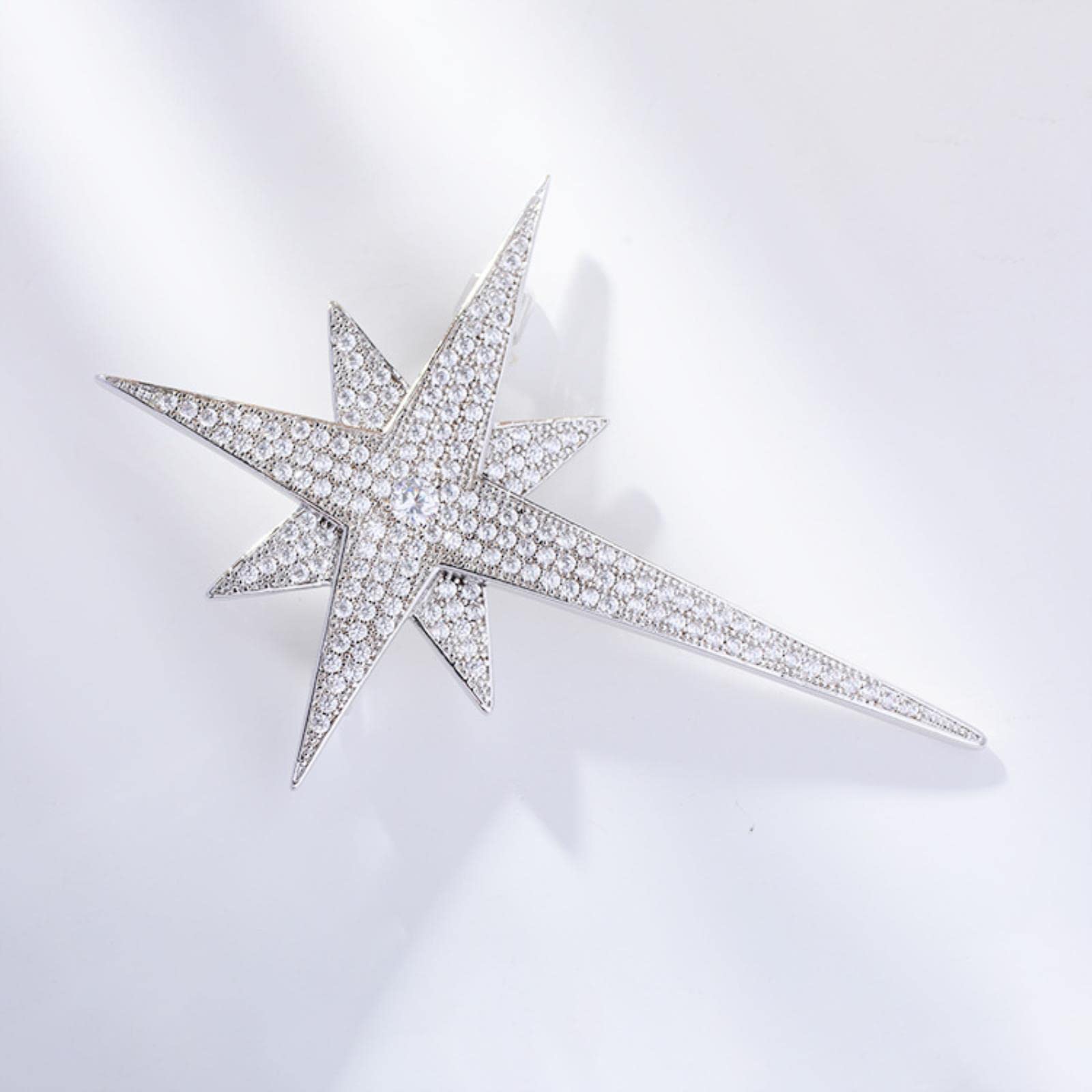 Broche de Estrella de anís de Lujo para Hombre con microincrustaciones de circón, Abrigo de Tendencia Creativo para Hombres y Mujeres Que combina con Todo