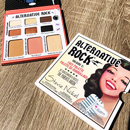 Thebalm, Alternative Rock Face Palette, Bronzer Highlighter Makeup Kit, Easily Blendable 6 Triple Milled Blush Shadows For Women - Vol. 2 #TOP7