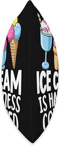 Miniatura 2 de Ice Cream Frozen Scoop Apparel Cojín de comida dulce, 16 x 16 pulgadas, multicolor