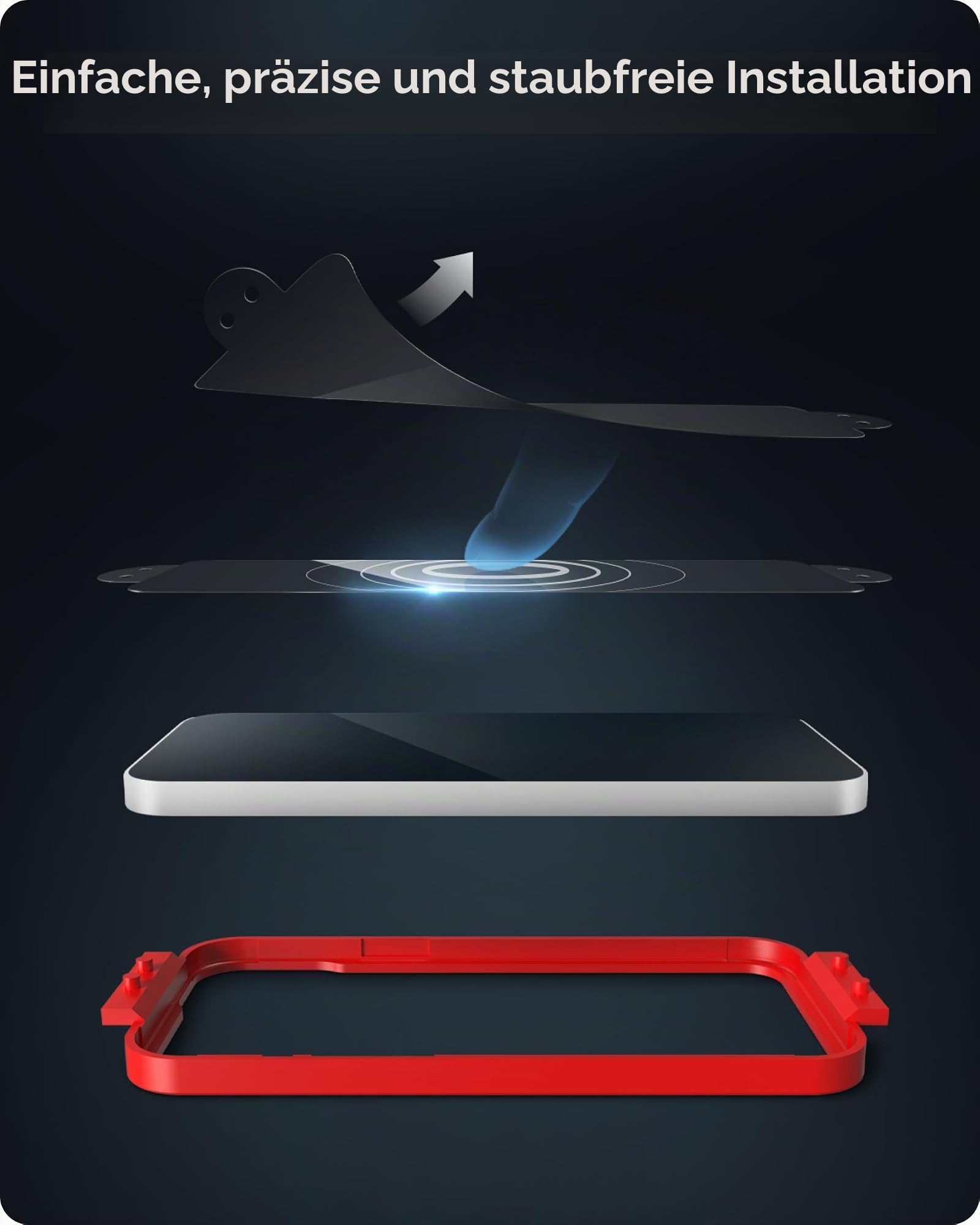 ZAGG InvisibleShield Glass Elite iPhone 15 Pro Max Displayschutzfolie - 5X stärker mit verstärkten Kanten, kratz- & wischfeste Oberfläche, einfache Montage