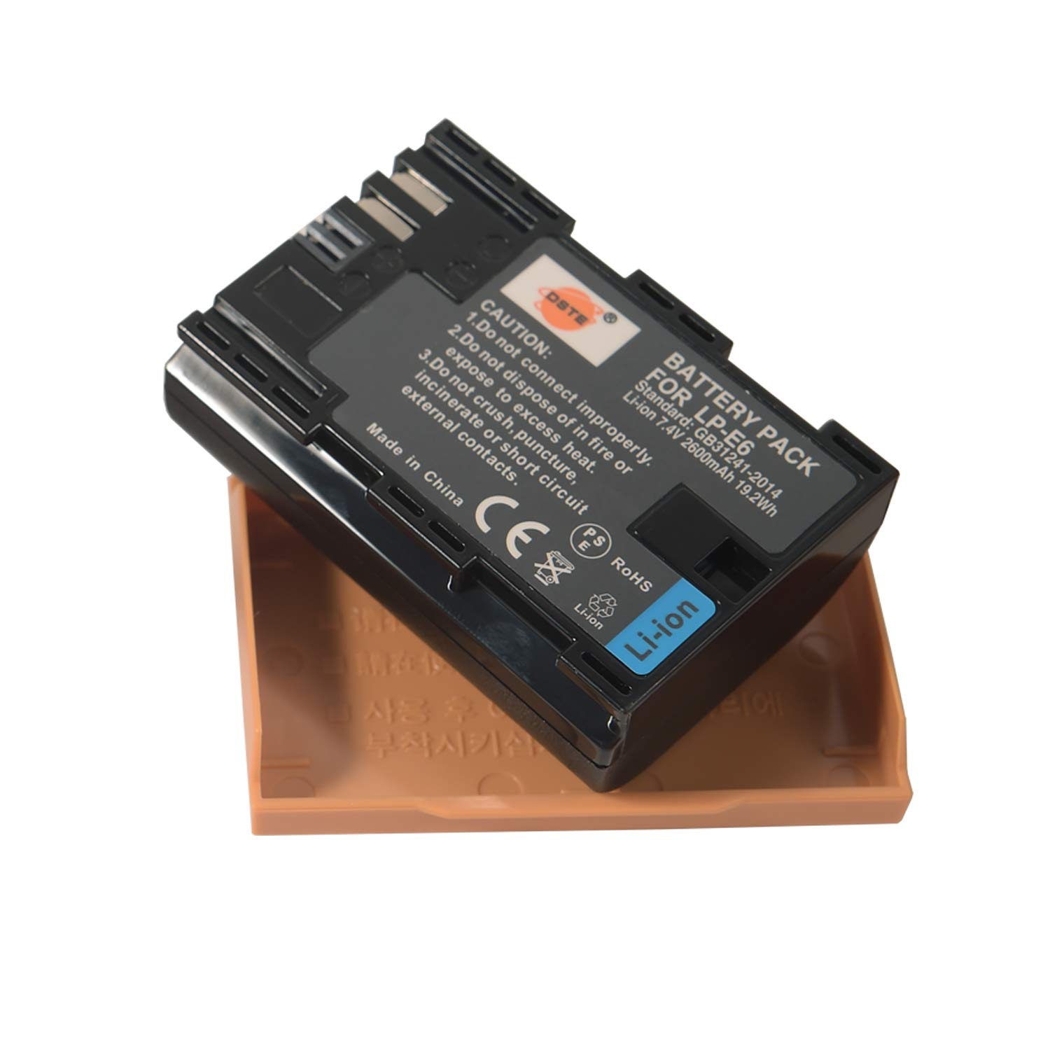 DSTE LP-E6P 2 Batterie + Caricabatterie Doppio USB Per Canon EOS R5 Mark II, R5, 7D, 5D E Altre – Ricarica Veloce E Pratica In Viaggio