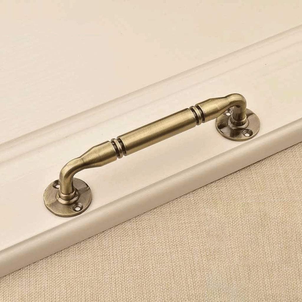 Antique Copper Cabinet Handle,Zinc Alloy Kitchen Drawer Pulls Barn Door Pull Handle Closet Door Handle Gate Handles Door Hardware (Color : Bronze,Size : 128mm)