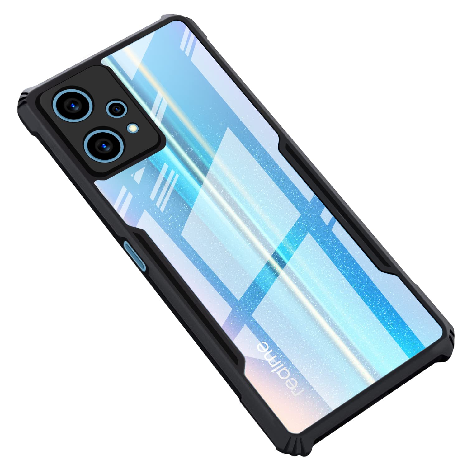 CEDO Realme 9 Pro (5G) Back Case Cover | Camera Protection Shockproof Bumper-Edge | Acrylic Crystal Clear 360 Degree Protection TPU+PC | Transparent Eagle Back Case Cover (Black) (B09W9L17H8) Amazon Price History, Amazon Price Tracker
