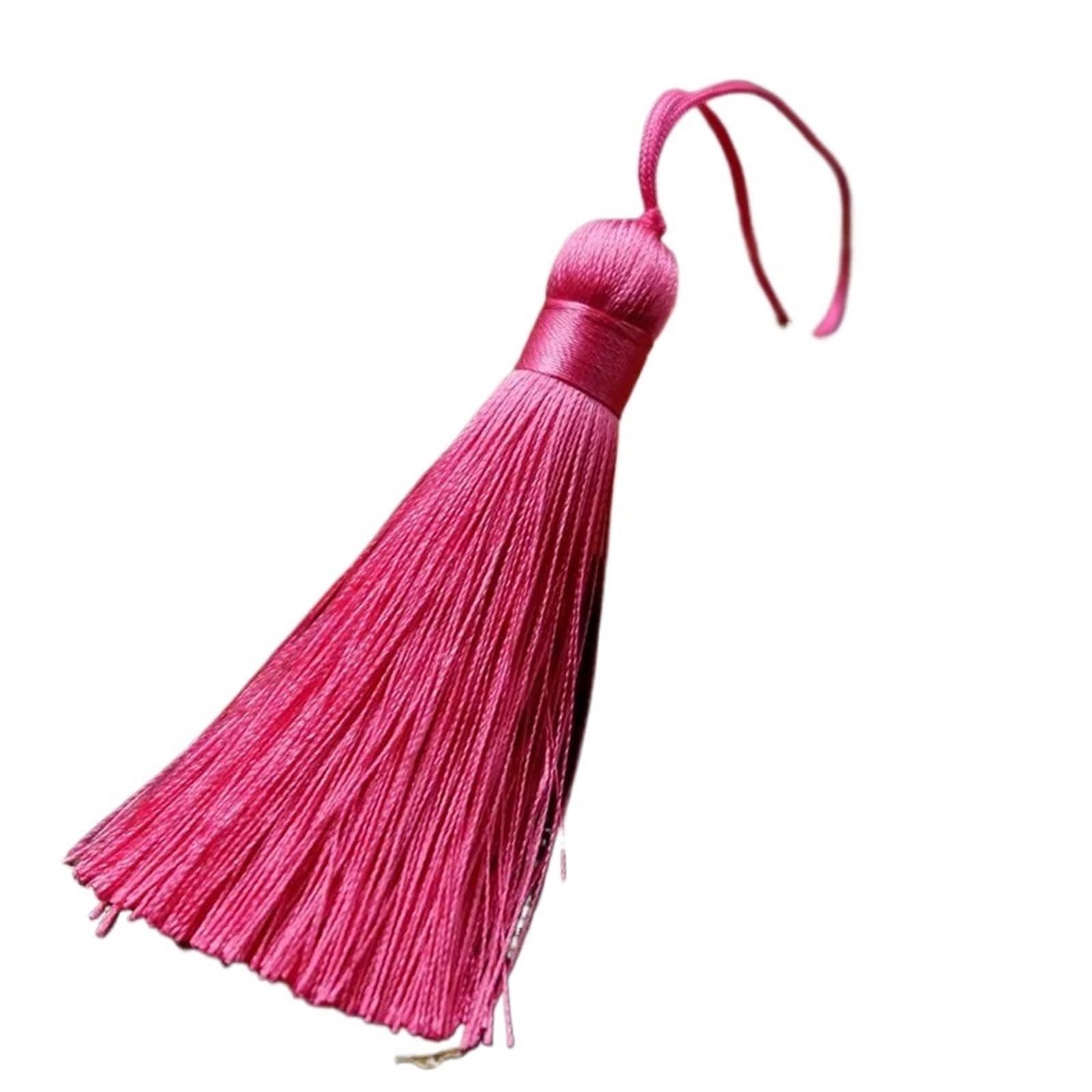 Handmade Silky Tassels 8cm with Loop for Jewelry Keychain DIY