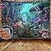 DBLLF Magic Mushroom Forest Tapestry Fairy Tale Jungle Wall Hanging Decor 80