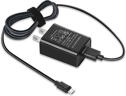 Cargador rápido con cable USB tipo C y micro USB de 6.6 pies, adaptador de CA, cargador rápido de 2 A para todas las nuevas tabletas Fire 7 HD 8 10