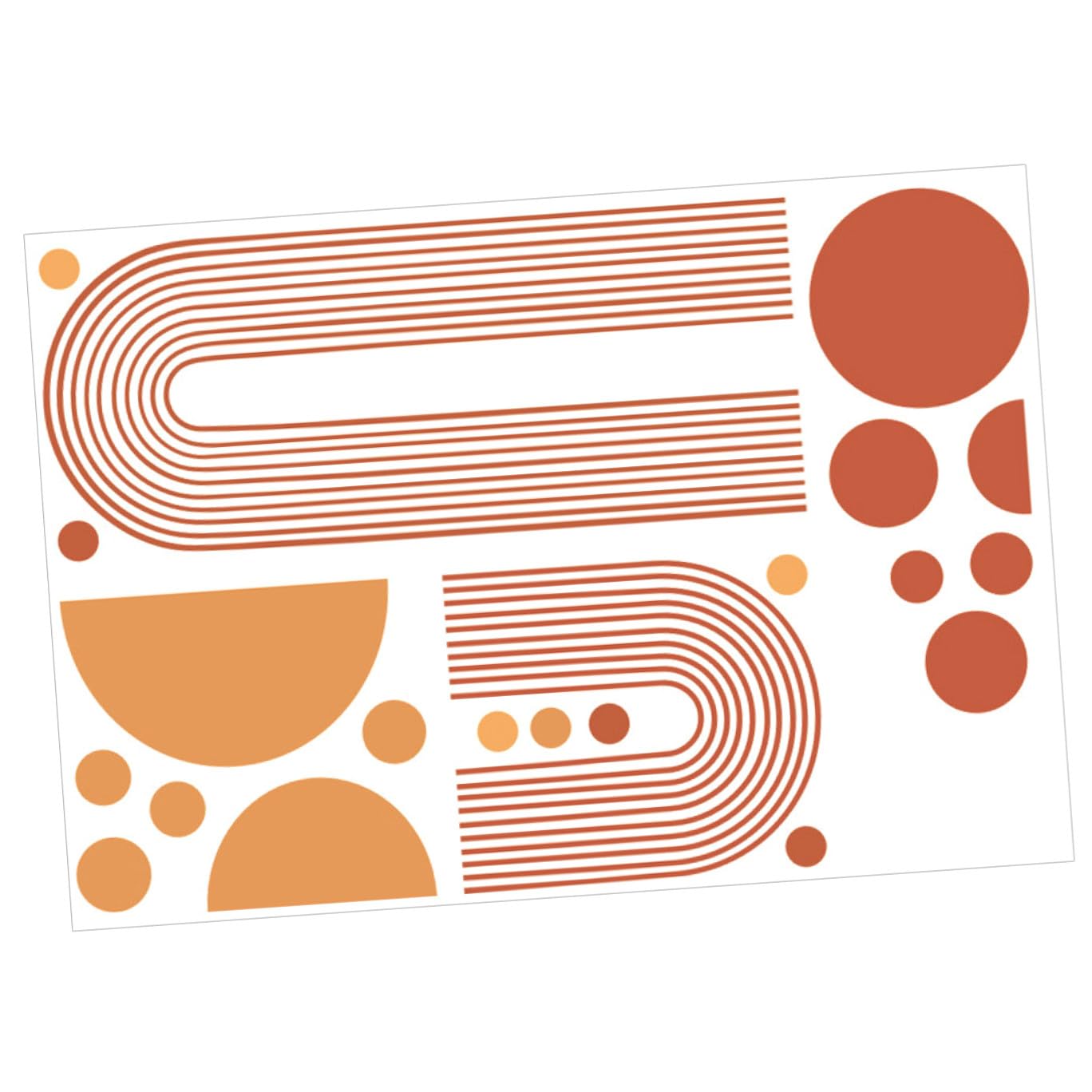 Stickers muraux boho géométriques repositionnables en PVC imperméable mat