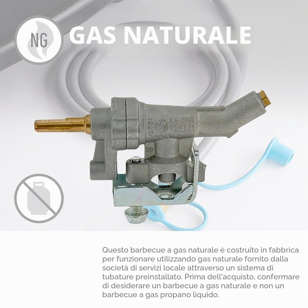 Griglia a gas Parti di ricambio Collettore Main Burner Valvola di controllo per Weber Spirit (2013-Current) & Spirit II E-210, E-310, E-315, E-320 Gas Naturale (NG)