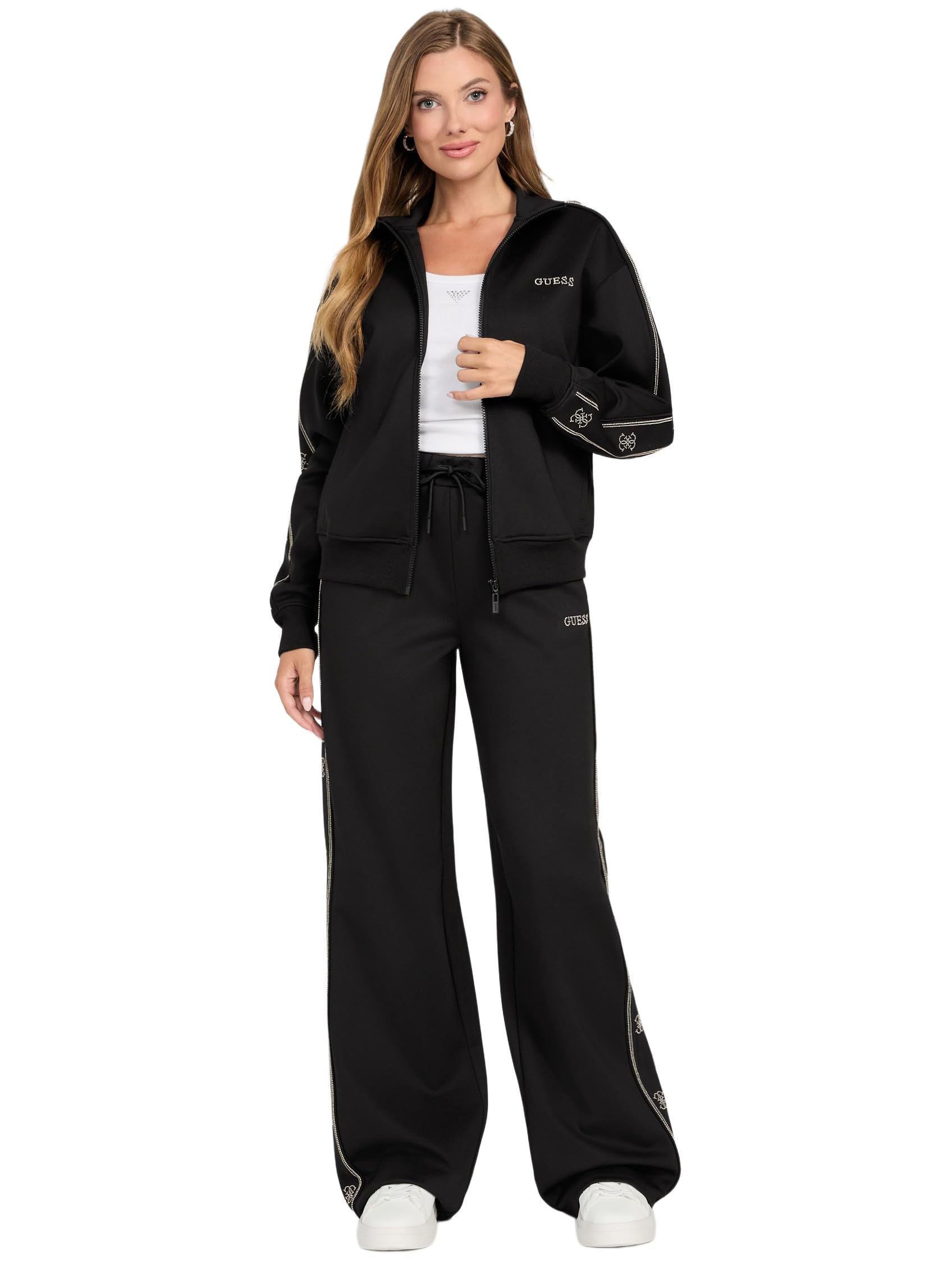 Guess Octavia Wide Leg Pants-v5bb12kcx22 - Octavia - Pantalones de Pierna Ancha Mujer