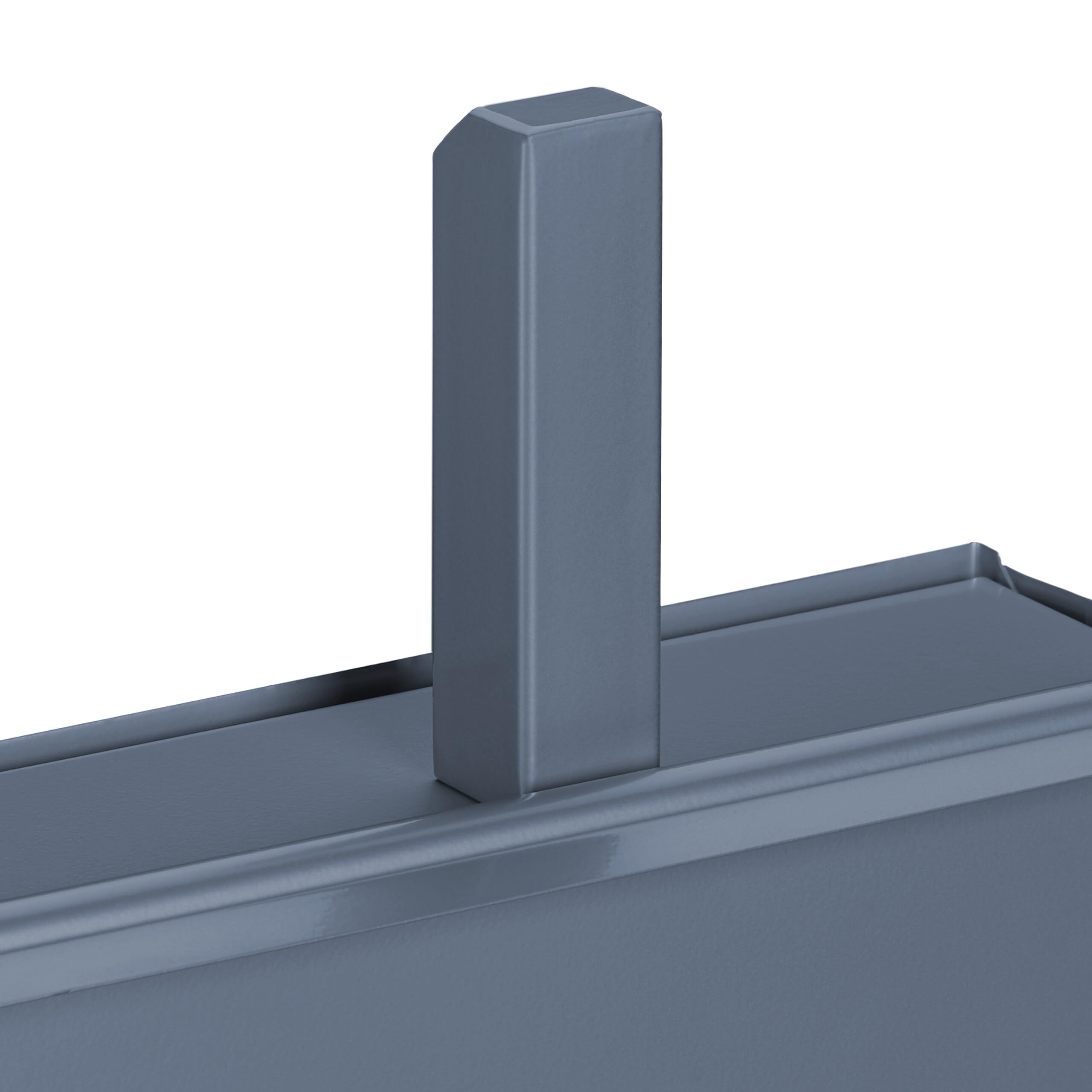 Relaxdays Caja Cenizas Recogedor, Acero, Contenedor Cenizas Chimenea y Estufa, 35,5 x 23 x 9 cm, Pala Cenizas, Antracita