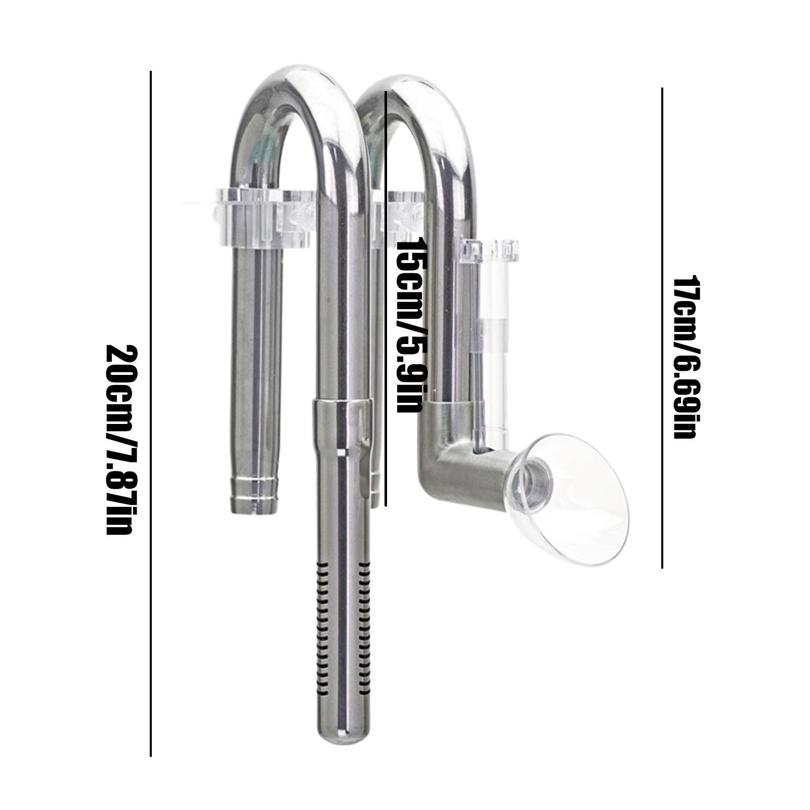 Tubo De Entrada Y Salida Para Acuario Tubos Ajustables Acero Inoxidable | Tubo De Filtro Desnatador De Película De Accesorio Ajustable Para Acuarios De Agua Dulce-Marinos Adultos