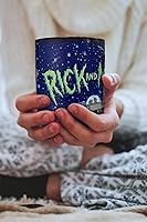Vista 6 de Morphing Mugs Rick and Morty - Trippy Space Cruiser - Una taza sensible al calor de 16 onzas - Imagen completa revelada cuando se agrega líquido