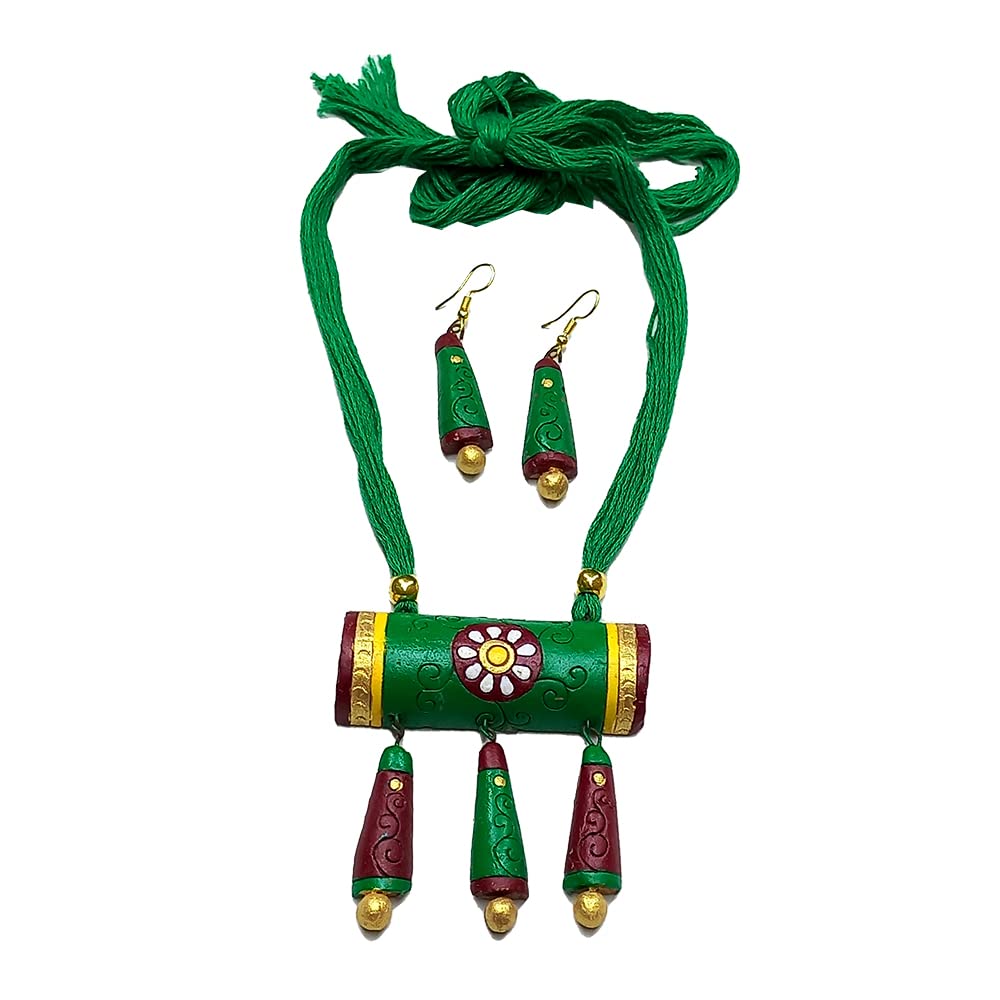 See full amazon price history chart for AKIBUKI Clay Traditional Handmade Terracotta Necklace and Earring Jewellery Set for Women With Small Beads (Green Maroon) AKIBUKI Clay Traditional Handmade Terracotta Necklace and Earring Jewellery Set for Women With Small Beads (Green Maroon) (B0BQW47DPG) Amazon Price History, Amazon Price Tracker