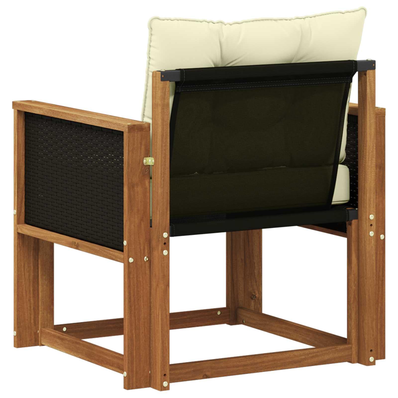 Sofa modulable d extérieur en Bois d Acacia Massif Naturel, canapé Module Jardin terrasse, Assise Confortable avec Coussin et Dossier, pour Balcon Patio véranda Piscine Lounge